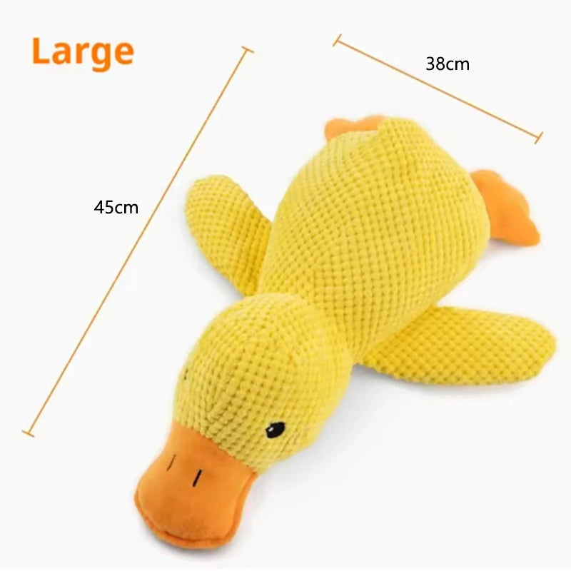 Yellow Duck Plush Dog Toy – Comfort & Play