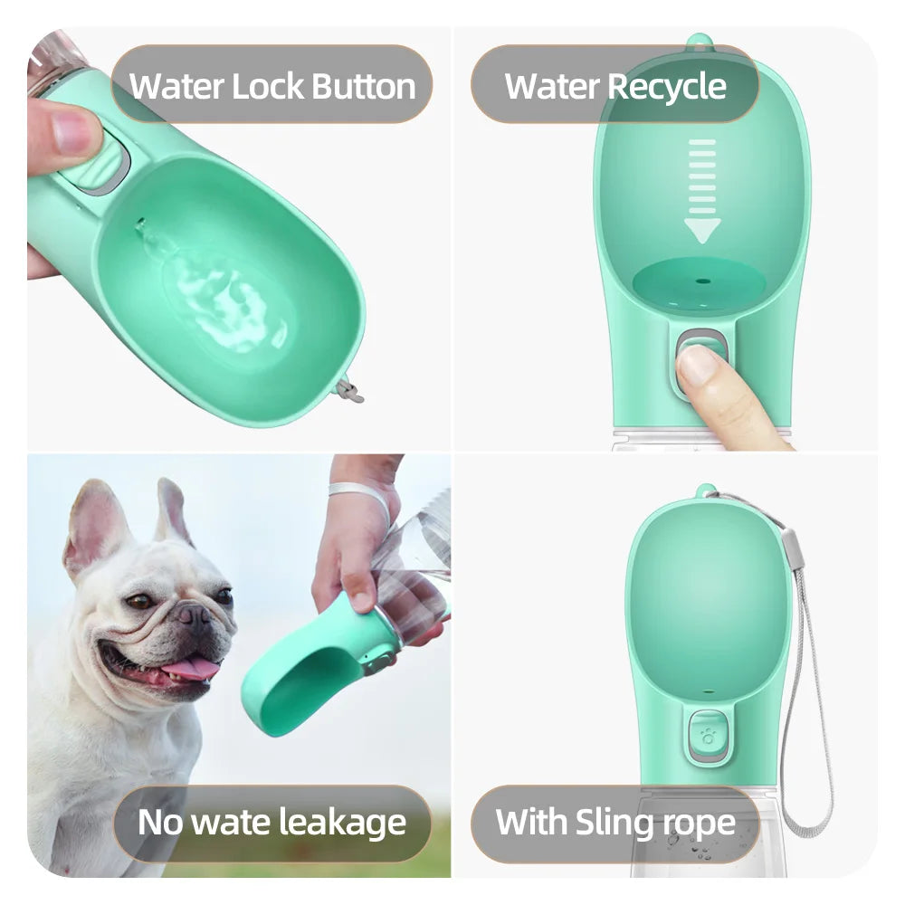 Woofly Pet Store™ Portable Dog Water Bottle — Leakproof Outdoor Pet Drinking Dispenser