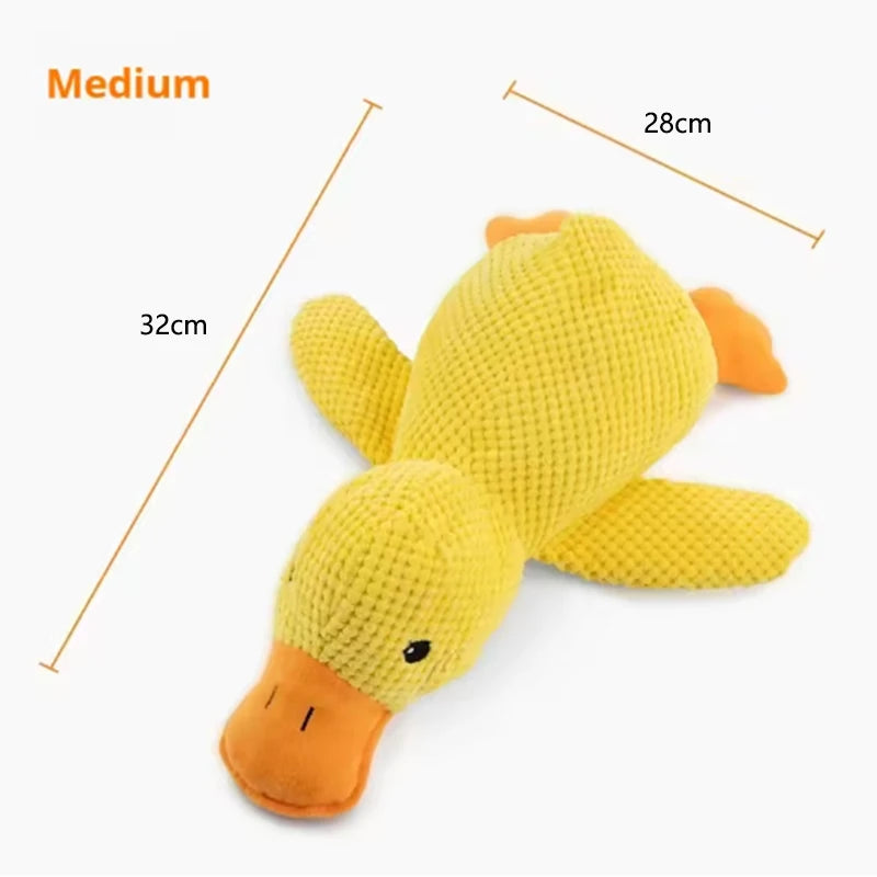 Yellow Duck Plush Dog Toy – Comfort & Play