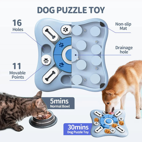 Dog Puzzle Slow Feeder – Interactive Training Bowl